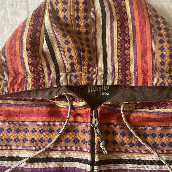 Howler Brothers Chocolate Cocoa Zip-Up Shaman Hoodie Medium - Picture 6 of 10